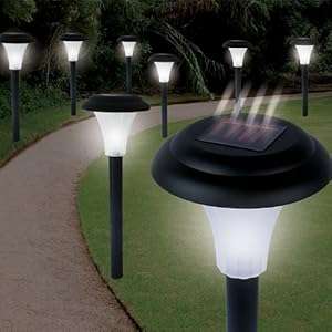 Solar-Powered LED Accent Light, Set of 8