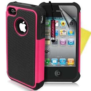 Supergets Shock Proof Dual Layer Apple Iphone 4 4g 4s Protective CaseScreen Protector And Polishing