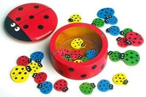 Wooden Ladybird Game Tiddlywinks Tiddly Winks Toy