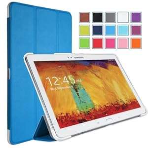 MoKo Samsung Galaxy Note 10.1 2014 Edition Case - Ultra Slim Lightweight Smart-shell Stand (BLUE)