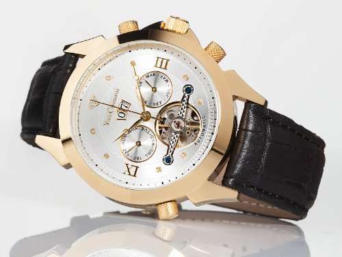 YVES CAMANI Men's 8 Diamond Automatic Watch Navigator Diamant Watch 100% GENUINE w. box, papers