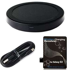 Atdoshop(TM) 1Set Qi Wireless Power ChargerReceiver Kit for Samsung Galaxy S3 III i9300 (Black)