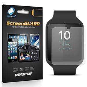 6 x Membrane Screen Protectors for Sony Smartwatch 3 (SWR50) - Crystal Clear (Glossy) Retail Pa