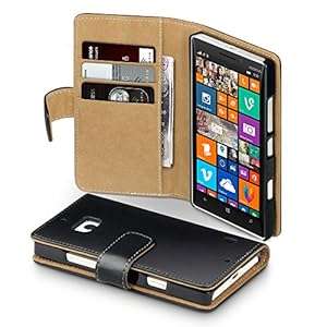 Terrapin - Nokia Lumia 930 Real Leather Wallet Case / Cover / Pouch / Holster with Card Slots & Bill