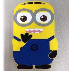 3D Light blue Despicable Me Minions Henchmen Soft Silicone Case Skin Protective Cover for iPad Mini