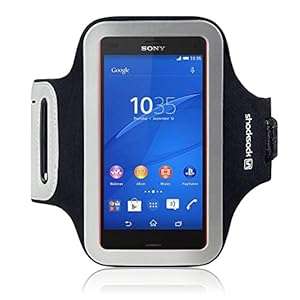 Sony Xperia Z3 Compact Case Shocksock [Reflective] [Black] Sony Xperia Z3 Compact Armband (Black)