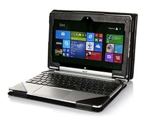 ELTD PU Leather Cover Case For Acer Aspire Switch 10 SW5-011 With Stand Function & Access (Black)