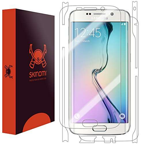 Skinomi TechSkin - Samsung Galaxy S6 Edge Screen Protector + Full Body Skin Protector with Free Life