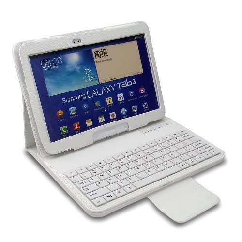 NEWSTYLE Ultra Slim 2mm Detachable Removable Bluetooth Keyboard Leather Case Cover For Samsung Galax