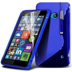 ONX3 ( Blue ) Microsoft Lumia 640 Case Custom Made S Line Wave Gel Ca (Wave Gel+ Stylus ( Blue ))