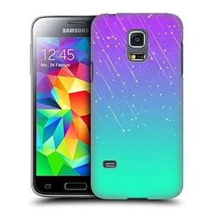 Head Case Designs Purple Aqua Neon Rain Ombre Protective Snap-on Hard Back Case Cover for Samsu