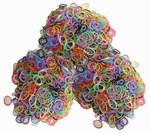 Rainbow Loom bands 1800 Mixed Rubber Band Color Bands with c and s clip Combination