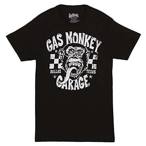 Gas Monkey Garage Gassed Up Adult T-shirt - Black (Large)