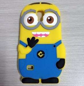 DIA Minion Minions Two Eyes Soft Silicone Case Cover for Samsung Galaxy S4 Mini i9190