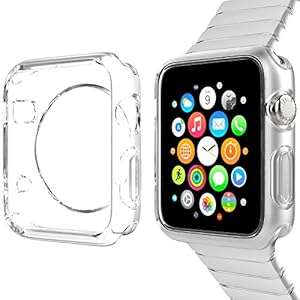 Apple Watch Case Moko[Ultra Slim] Flexible Premium Soft TPU Transparent Full Body (Crystal Clear)