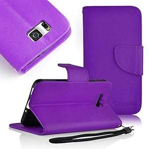 Casezilla Samsung Galaxy Alpha Purple PU Leather Flip Wallet Case