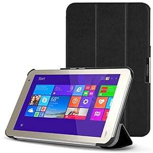 MoKo TOSHIBA Encore 2 WT8-B32CN / B64CN Case - Ultra Slim Lightweight Smart-shell Stand C (BLACK)