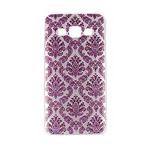Culater Carved Damask Vintage Pattern TPU Case Cover For Samsung Galaxy A3 (Purple)