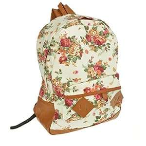 Women Girl Vintage Cute Flower Floral Bag Schoolbag Bookbag Backpack