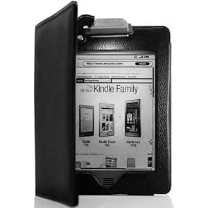 Black Kindle TOUCH Case / Cover With Integrated READING LIGHT for NEW Kindle Touch / 6 inch /