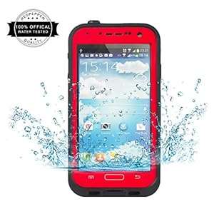 Redpepper Waterproof Hard Protective Case for Samsung Galaxy S4 Color Red