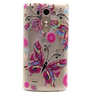 LG G3 Case LG G3 Cover [Scratch-Resistant]ISAKEN LG G3 Ultra Slim Perfect Fit Uni (Red Butterfly)