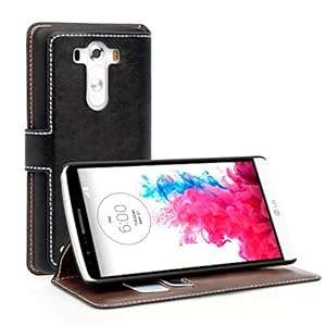 Yousave Accessories LG G3 D855 Case Black PU Leather Wallet Stand Cover