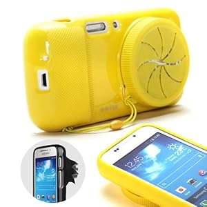 GMYLE(R) Yellow TPU Protective Soft Case with Camera Lens Cover for Samsung Galaxy S4 Zoom SM-C