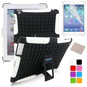 Besdata Heavy Duty Tough Shockproof with Stand Hard Case Cover For Apple iPad mini Free (White)
