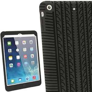 iGadgitz Black Silicone Skin Case Cover with Tyre Tread Design for Ap (iPad Mini 1st 2nd 3rd Gen)