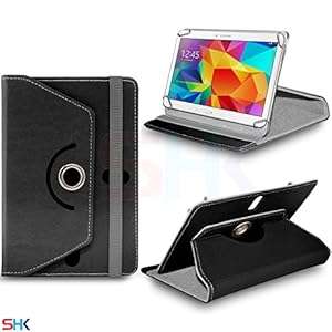SAMSUNG Galaxy Tab 4 10.1 Inch BLACK Tablet Case PU Leather Flip Wallet