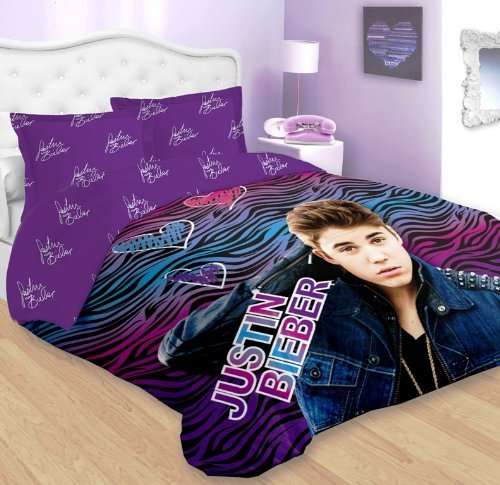 Justin Bieber "Zebra" Comforter Set Full Size 3pc