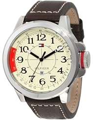 Tommy Hilfiger 1790844 Sport Stainless Steel and Khaki Brown leahter Watch