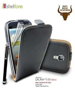 BLACK Premium Stylish Protective 100% REAL GENUINE COW LEATHER FLIP CASE POUCH COVER FOR SAMSUN