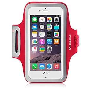 iPhone 6 Plus Case Shocksock [Reflective] [Red] iPhone 6 Plus Armband Sports Gym Bike Cycle (Red)