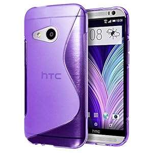 HTC One mini 2 Case Cimo [Wave] Premium Slim TPU Flexible Soft Case for HTC One mini 2 (S Purple)