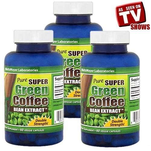 Pure Super Green Coffee Extract 800mg, 180 Capsules