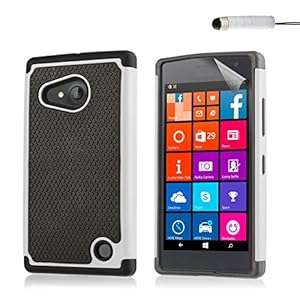 32nd Shock proof heavy duty defender case cover for Nokia Lumia 730 / 735 (Shock proof - White)