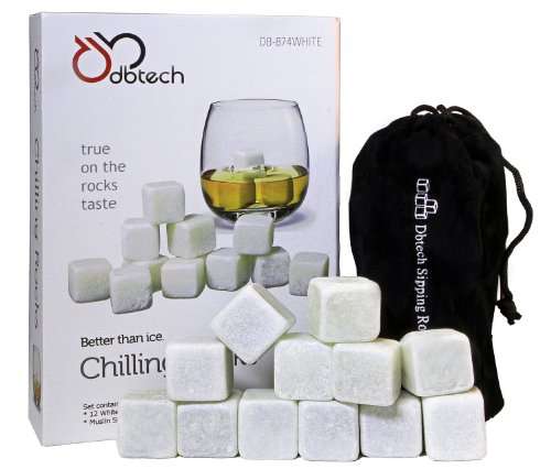 DB-Tech Whisky Chilling Rocks Gift Set - Chill Your Whiskey with these rocks Without Dilution - Carv