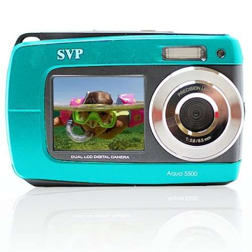 SVP Aqua 5500 ( Blue ) 18 MP Dual Screen Waterproof Digital Camera (Aqua5500 - Blue - Dual Screen)