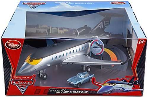Disney / Pixar CARS 2 Movie Exclusive Playset Siddeley Spy Jet Shoot Out