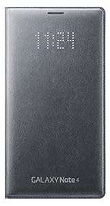 Samsung LED Protective Folio Flip Cover Case for Galaxy Note 4 - Charcoal Grey