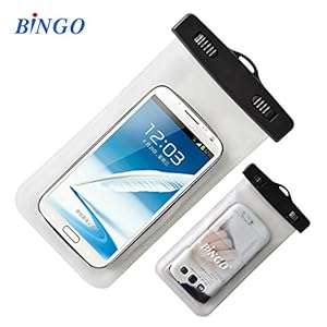 Bingo Waterproof Case for Apple iPhone 6 5S 5C 5 Samsung Galaxy S6 and S6 Edge S5 S4 -Mat (White)