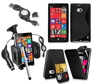 7 X ACCESSORY BUNDLE KIT FOR NOKIA LUMIA 930 COVER CAR HOLDER CHARGER