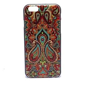 Tribal Retro Red Vintage Hard Shell Pattern Case Cover for iPhone 6 4.7 Inch (DarkRedTribal)