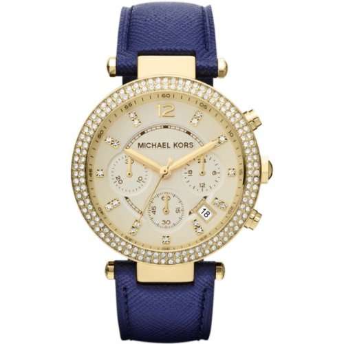 Michael Kors MK2280 Ladies Gold and Navy Blue Parker Watch