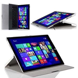 MoKo Microsoft Surface Pro 3 12 INCH Case - Ultra Slim Lightweight Shell Stand Case for M (WHITE)