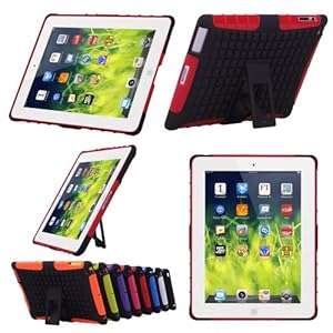 Besdata Heavy Duty Tough Shockproof with Stand Hard Case Cover For Apple iPad 2 iPad 3 ipad (Red)
