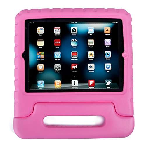 HDE Shock Proof iPad Case for Kids Bumper Cover Handle Stand for Apple iPad 2 iPad 3 iPad 4 (Light P
