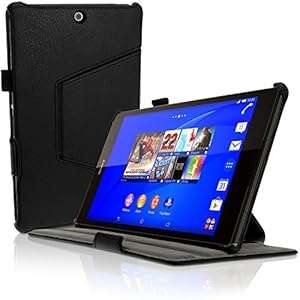 iGadgitz Premium Executive Black PU Leather Case Cover for Sony Xperia Z3 Tablet Compact (Black)